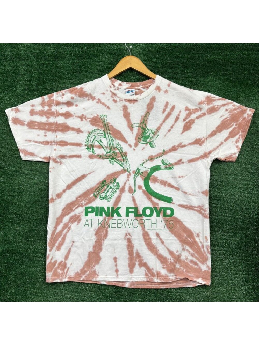 Pink Floyd At Knebworth 75 Rock Band Tie-Dye T-Shirt Size Large